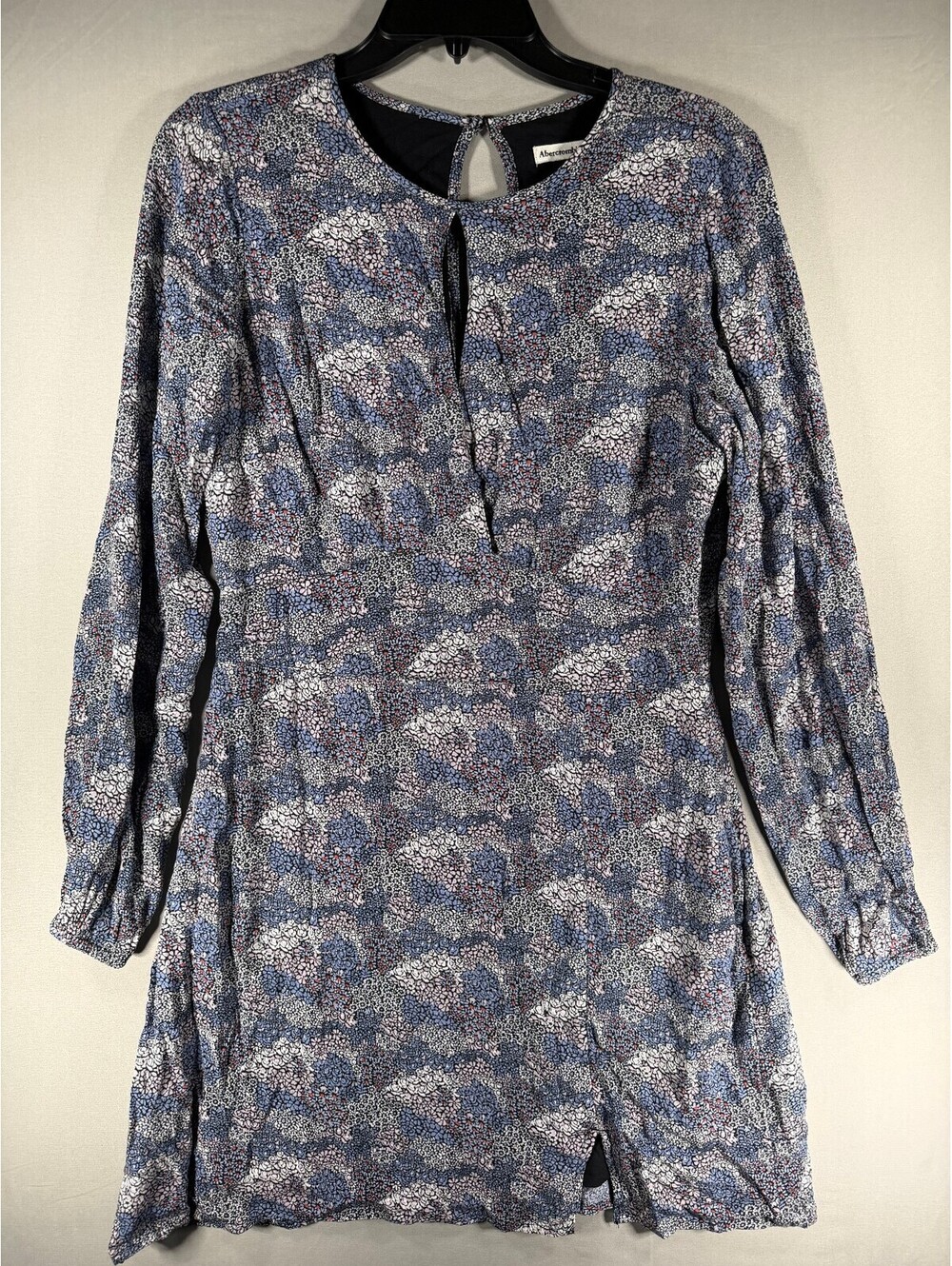 Abercrombie & Fitch Women's Floral Long Sleeve Dress Keyhole Neck Size Medium